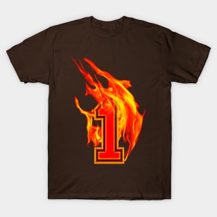 Burning Hot Sports Letter 1 T-Shirt